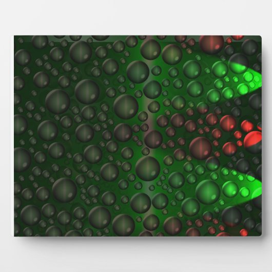 Stijgende bellen (groen&rood) fotoplaat (Voorkant)
