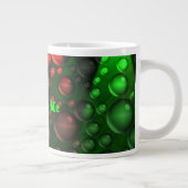 Stijgende bellen (groen&rood) grote koffiekop (Rechts)