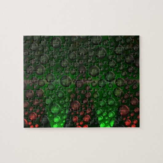 Stijgende bellen (groen&rood) legpuzzel (Horizontaal)