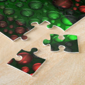 Stijgende bellen (groen&rood) legpuzzel (Zijkant)