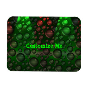 Stijgende bellen (groen&rood) magneet