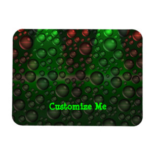 Stijgende bellen (groen&rood) magneet
