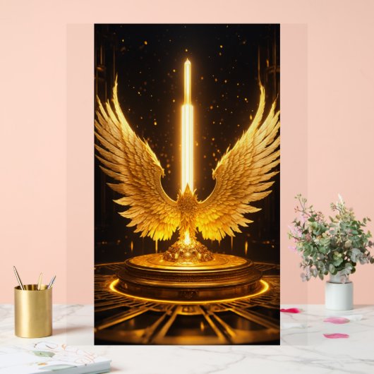 Stijgende Crystal Eagle: omarm de kracht van Trans Acryl Bord (Huwelijk)