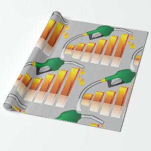 Stijgende gasprijzen Inflatie Staafdiagram Cadeaupapier