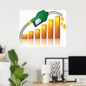 Stijgende gasprijzen Inflatie Staafdiagram Poster (Thuiskantoor)