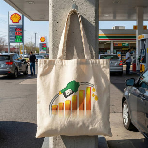 Stijgende gasprijzen Inflatie staafdiagram Tote Bag