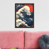 stijgende golf canvas afdruk (Insitu (Woonkamer))