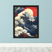 stijgende golf canvas afdruk (Insitu (Houten vloer))