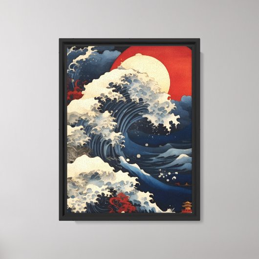 stijgende golf canvas afdruk (Voorkant)