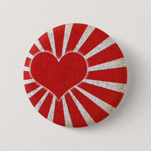 Stijgende liefde ronde button 5,7 cm (Voorkant)