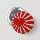 Stijgende liefde ronde button 5,7 cm (Voorkant /achterkant)