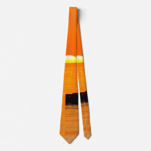 Stijgende Oranje Stropdas (Voorkant)