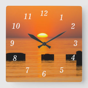 Stijgende Oranje wandklok