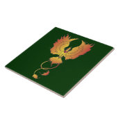 Stijgende Phoenix Decoratieve Accent Tegel Tegeltje (Zijkant)