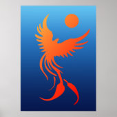 Stijgende Phoenix in het Poster Flames (Voorkant)