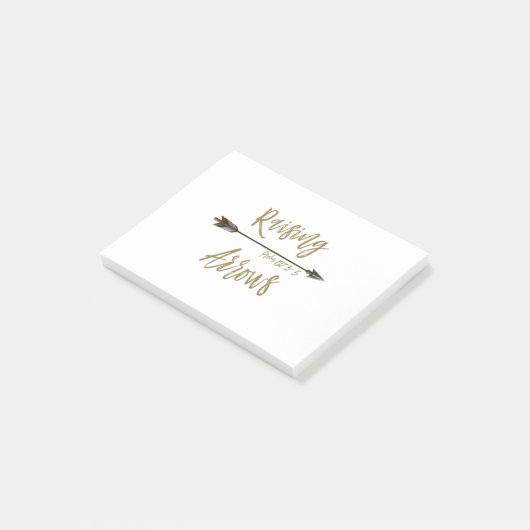 Stijgende pijlen - psalm 127:3-5 post-it® notes (Schuin)