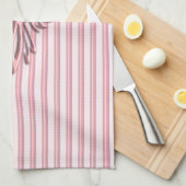 Stijgende roze foenix met roze banden theedoek (Quarter Fold)