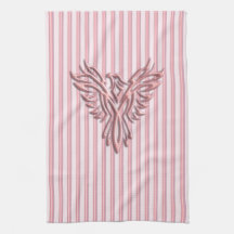 Stijgende roze foenix met roze banden