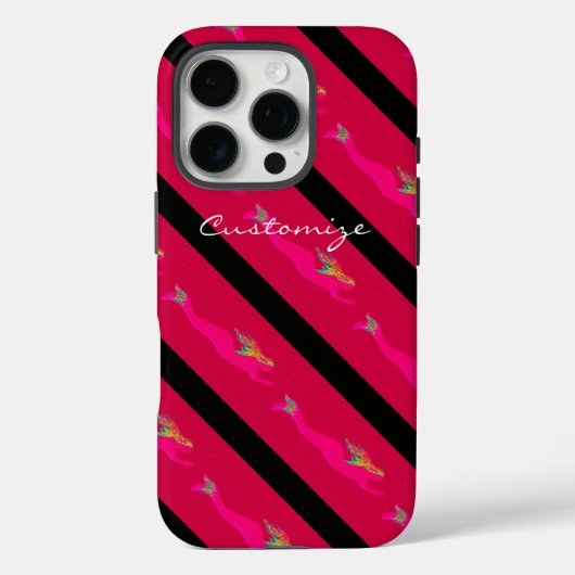 stijgende roze zeemeerminnen rood Case-Mate iPhone case (Achterkant)