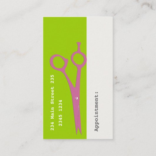 Stijgende tekstschaar Verticale salon spa Hair Afsprakenkaartje (Achterkant)