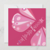 STIJGENDE VLINDER Vleermuis Mitzvah Uitnodiging (Voorkant)