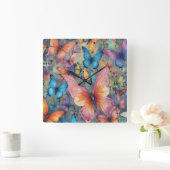 Stijgende vlinders: een levendige wandklok (Huis)