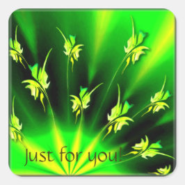 Stijgende zon! vierkante sticker