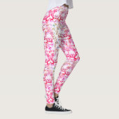 Stijger gezichtsontwerp roze leggings (Rechts)
