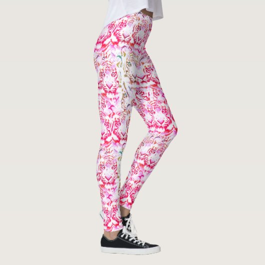 Stijger gezichtsontwerp roze leggings (Rechts)