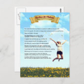 Stijging boven de uitdagingen van het leven — humo briefkaart (Voorkant / Achterkant)