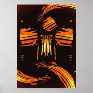 Stijging boven digitale kunst poster