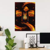 Stijging boven digitale kunst poster (Thuiskantoor)