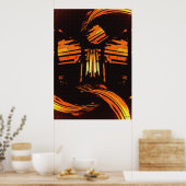 Stijging boven digitale kunst poster (Keuken)