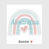 Stijging boven Monogram Bohemian Rainbow Sticker (Vel)