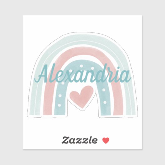 Stijging boven Monogram Bohemian Rainbow Sticker (Vel)