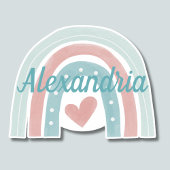 Stijging boven Monogram Bohemian Rainbow Waterdich Sticker