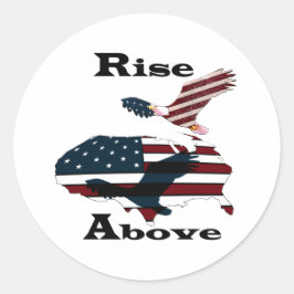 Stijging boven ronde sticker