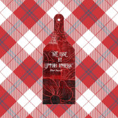 Stijging door andere glazen snijvlak rood op te he snijplank