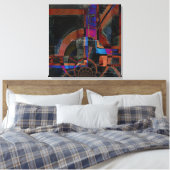 Stijging door duisternis Abstract Canvas Afdruk (Insitu (Slaapkamer))