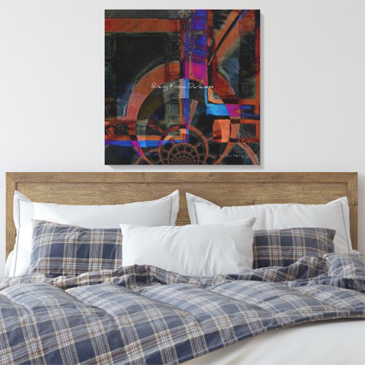 Stijging door duisternis Abstract Canvas Afdruk (Insitu (Slaapkamer))