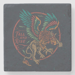 Stijging en Herfst van de Mythologische Griffin Stenen Onderzetter