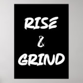 Stijging en korst - Gym, Hustle, Succes Poster (Voorkant)