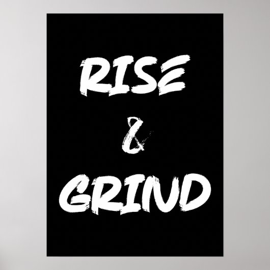 Stijging en korst - Gym, Hustle, Succes Poster (Voorkant)