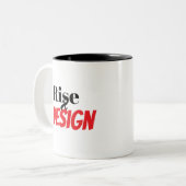 Stijging en ontwerp tweekleurige koffiemok (Voorkant links)