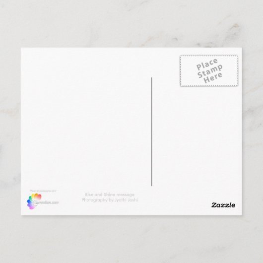 Stijging en schijn briefkaart (Achterkant)