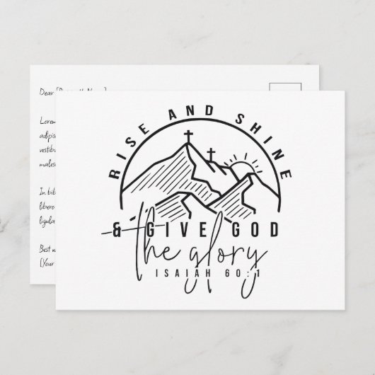 Stijging en schijn briefkaart (Voorkant / Achterkant)