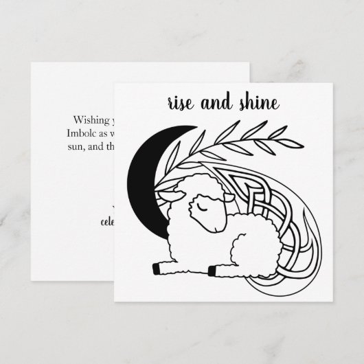 Stijging en schijn-imbollamp Natuurlijke Keltische Feestdagenkaart (Voorkant / Achterkant)