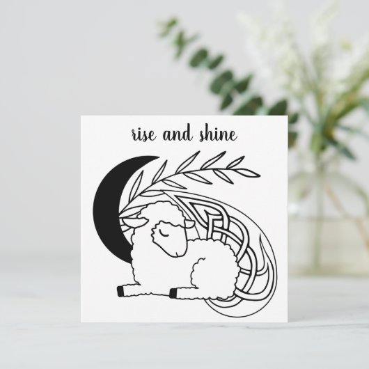 Stijging en schijn-imbollamp Natuurlijke Keltische Feestdagenkaart (Staand voorkant)