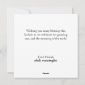 Stijging en schijn-imbollamp Natuurlijke Keltische Feestdagenkaart (Achterkant)