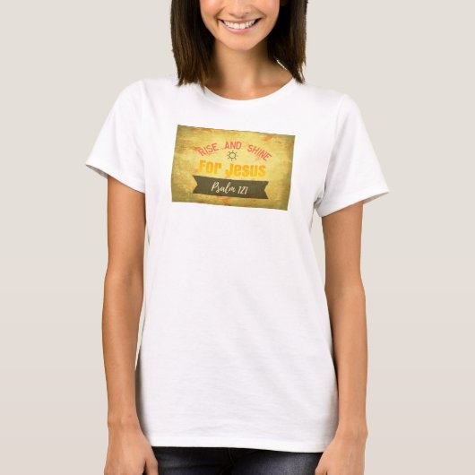 Stijging en schijn voor Jezus - Psalm 121 T-shirt (Voorkant)
